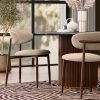 Halston Dining Chair, Latte Sustainable Fabric