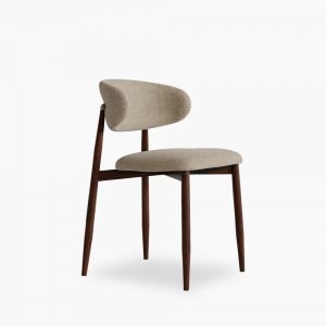 Halston Dining Chair, Latte Sustainable Fabric