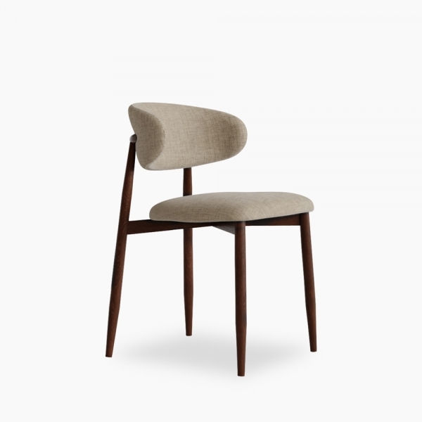 Halston Dining Chair, Latte Sustainable Fabric