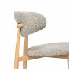 Halston Dining Chair, Speckled Stone Sustainable Boucle & Oak Effect