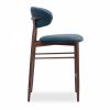 Halston Kitchen Stool, Dust Blue Sustainable Velvet