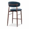 Halston Kitchen Stool, Dust Blue Sustainable Velvet