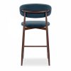 Halston Kitchen Stool, Dust Blue Sustainable Velvet