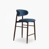 Halston Kitchen Stool, Dust Blue Sustainable Velvet