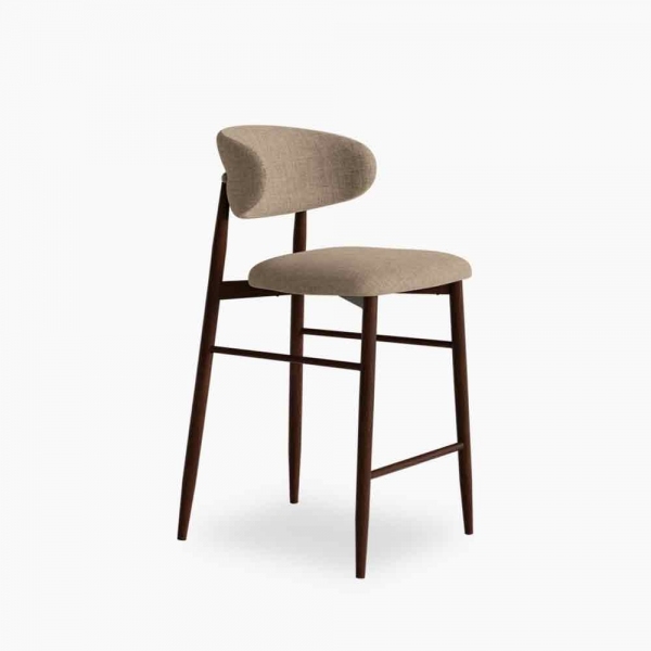 Halston Kitchen Stool, Latte Sustainable Fabric