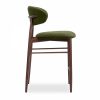 Halston Kitchen Stool, Olive Green Sustainable Velvet