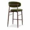 Halston Kitchen Stool, Olive Green Sustainable Velvet