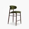 Halston Kitchen Stool, Olive Green Sustainable Velvet