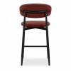 Halston Kitchen Stool, Rust Sustainable Velvet
