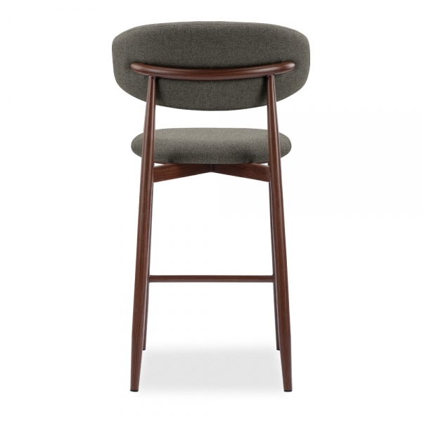 Halston Kitchen Stool, Speckled Grey Sustainable Fabric