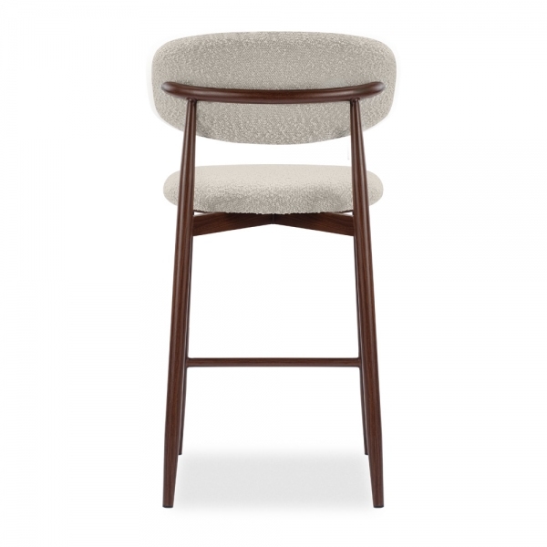 Halston Kitchen Stool, Speckled Stone Sustainable Boucle