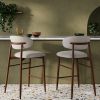 Halston Kitchen Stool, Speckled Stone Sustainable Boucle