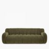 Hattie 3 Seater Sofa, Mossy Green Velvet