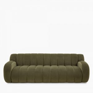 Hattie 3 Seater Sofa, Mossy Green Velvet