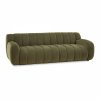 Hattie 3 Seater Sofa, Mossy Green Velvet