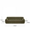 Hattie 3 Seater Sofa, Mossy Green Velvet