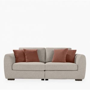 Hayden 4 Seater Sofa, Cream Chenille