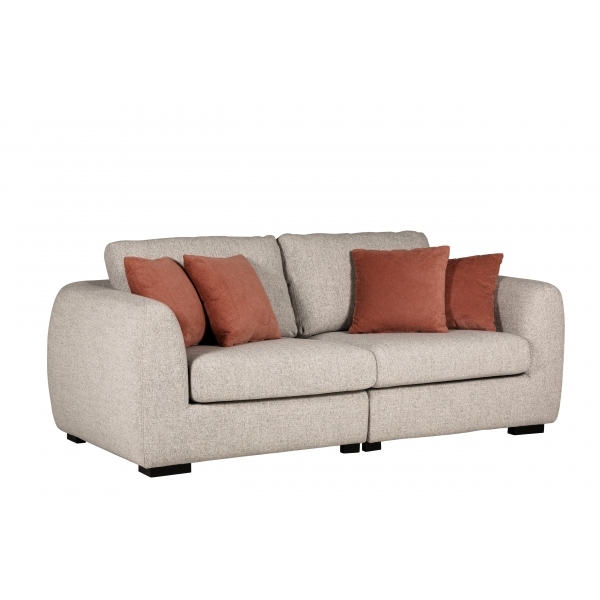 Hayden 4 Seater Sofa, Cream Chenille