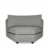 Hayden Curved Middle Section, Grey Chenille