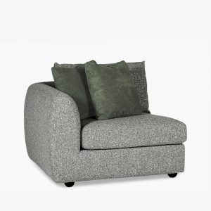 Hayden Left Corner Sofa Section, Grey Chenille