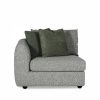 Hayden Left Corner Sofa Section, Grey Chenille