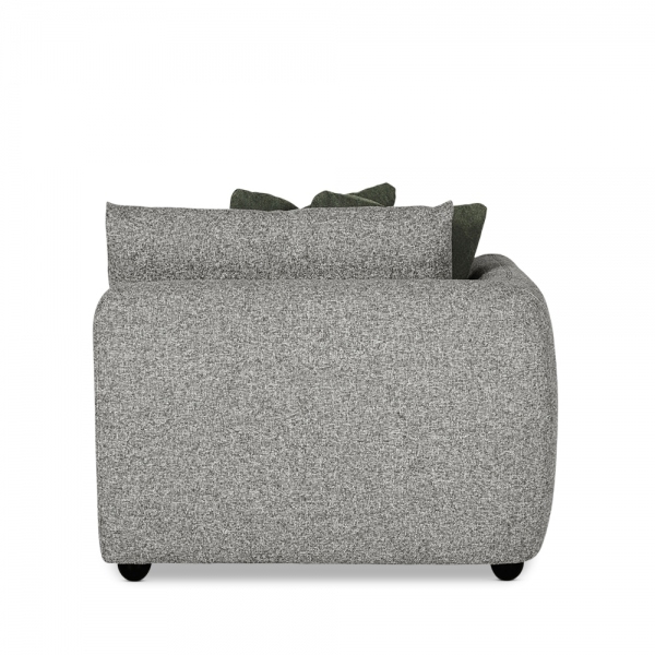 Hayden Left Corner Sofa Section, Grey Chenille