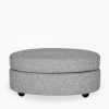 Hayden Oval Ottoman, Grey Chenille
