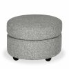 Hayden Oval Ottoman, Grey Chenille