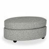 Hayden Oval Ottoman, Grey Chenille