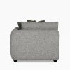 Hayden Right Corner Sofa Section, Grey Chenille