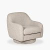 Hayden Swivel Armchair, Cream Chenille