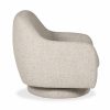 Hayden Swivel Armchair, Cream Chenille