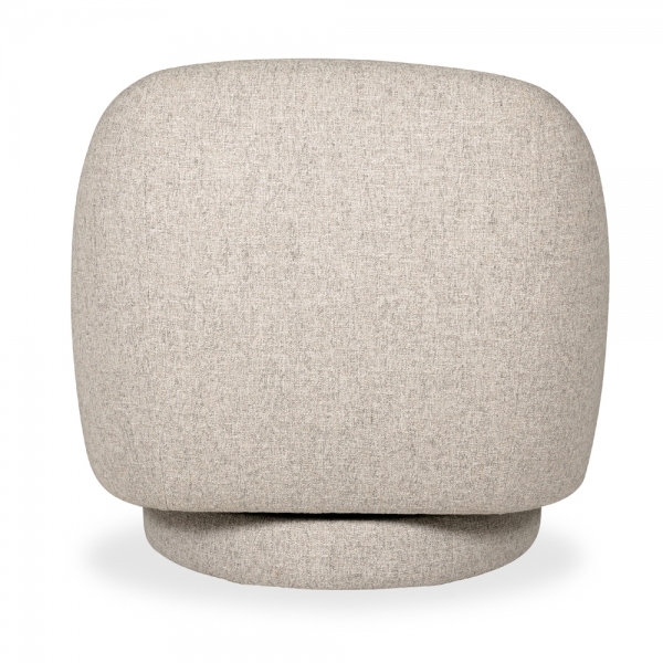 Hayden Swivel Armchair, Cream Chenille