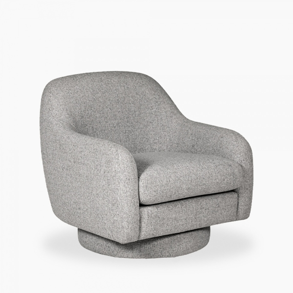Hayden Swivel Armchair, Grey Chenille