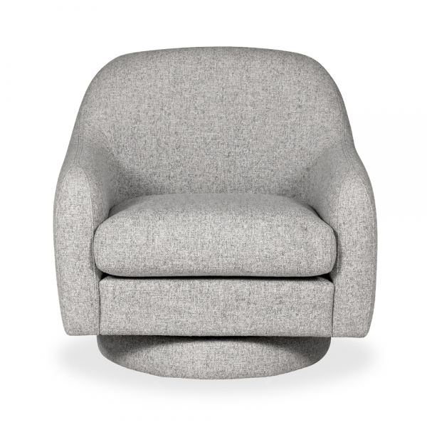 Hayden Swivel Armchair, Grey Chenille