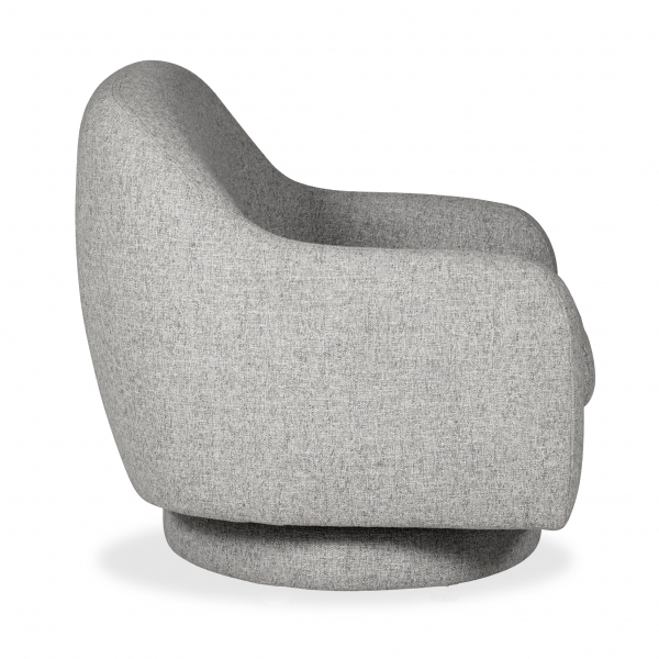 Hayden Swivel Armchair, Grey Chenille