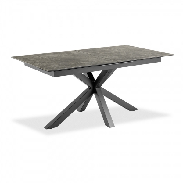 Heaven 6-8 Seat Extendable Dining Table, Dark Grey Ceramic