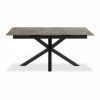 Heaven 6-8 Seat Extendable Dining Table, Dark Grey Ceramic