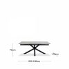 Heaven 8-10 Seat Extendable Dining Table, Light Grey Ceramic