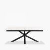 Heaven 8-10 Seat Extendable Dining Table, White Ceramic