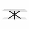 Heaven 8 Seat Dining Table, White Ceramic