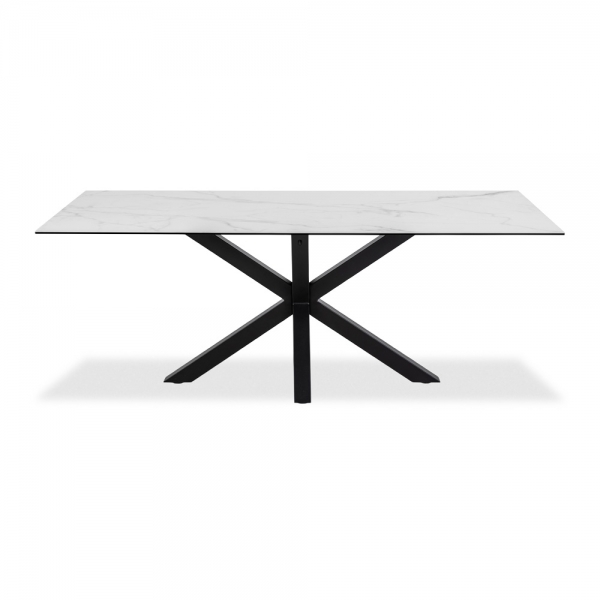 Heaven 8 Seat Dining Table, White Ceramic