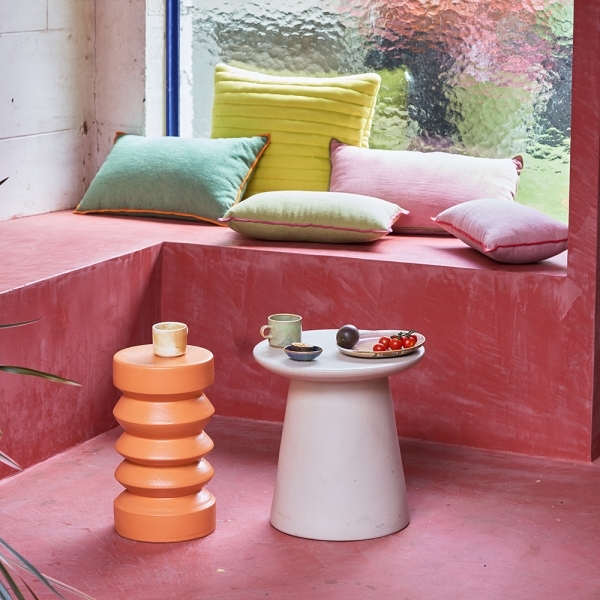 Hkliving Earthenware Side Table, Cream