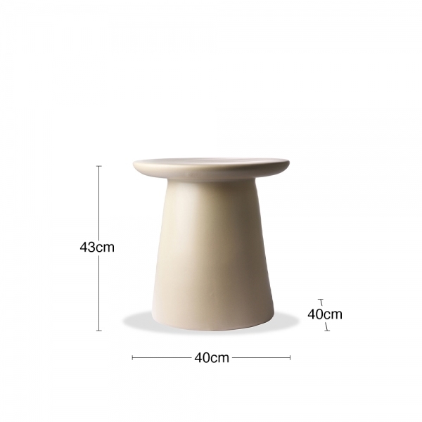 Hkliving Earthenware Side Table, Cream