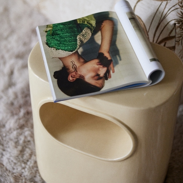 Hkliving Space Side Table, Cream