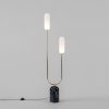 houseof 2 Light Curve Floor Lamp, Olive Green Marble