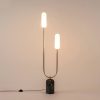 houseof 2 Light Curve Floor Lamp, Olive Green Marble