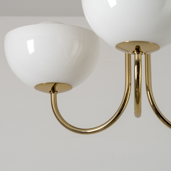 houseof 3 Light Bowl Ceiling Light, Brass