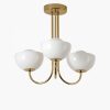 houseof 3 Light Bowl Ceiling Light, Brass