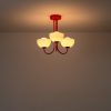 houseof 3 Light Bowl Ceiling Light, Jam Red